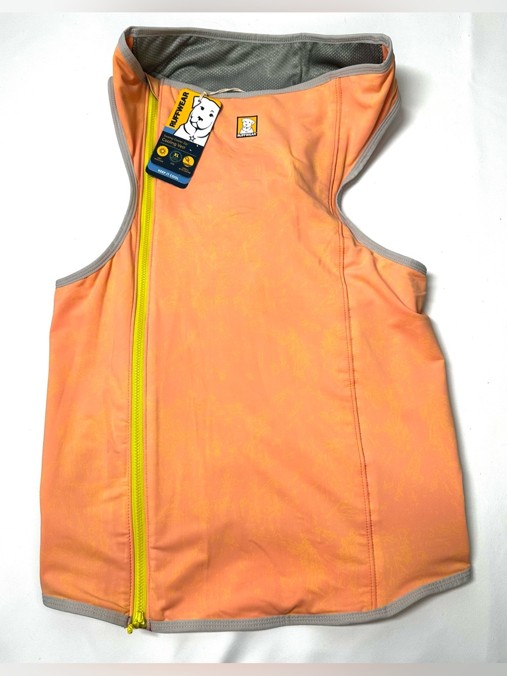 NWT Ruffwear Swamp Cooler Zip Lightweight Cooling Vest Peach Size XL- 36-42in